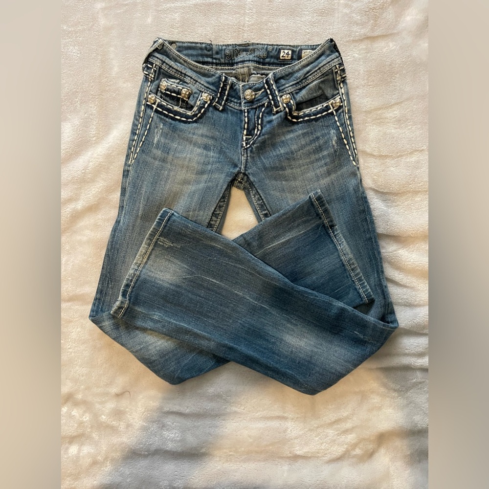 Miss Me jeans size 24 with 28” inseam